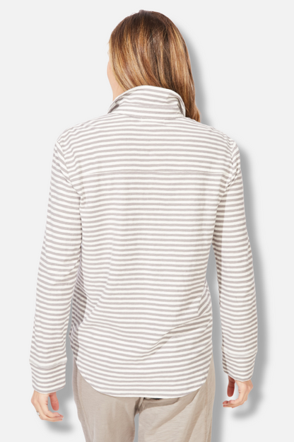 Primo Split Neck Top - Pearl