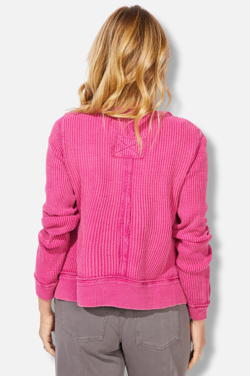 Solitude Seamed Crew - Fuchsia 