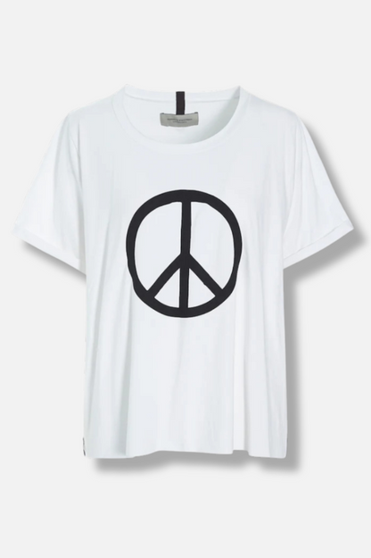 Peace Print Tee - White 