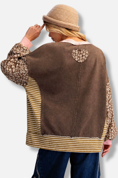 Mix N Match Pullover - Coffee 