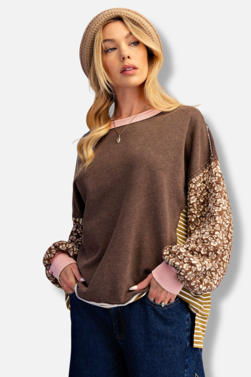 Mix N Match Pullover - Coffee 