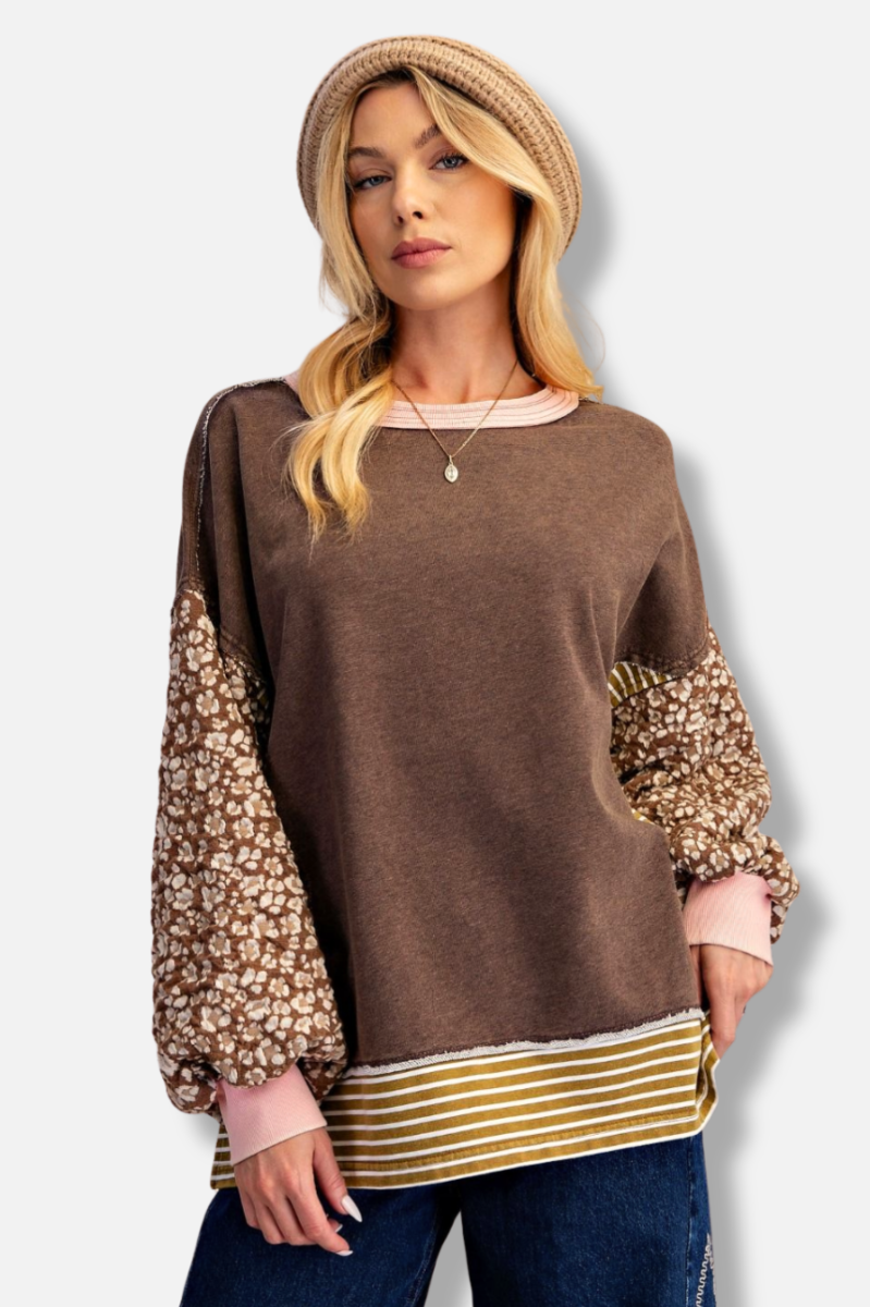 Mix N Match Pullover - Coffee 