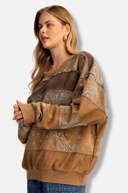 Bandana Pullover - Mocha