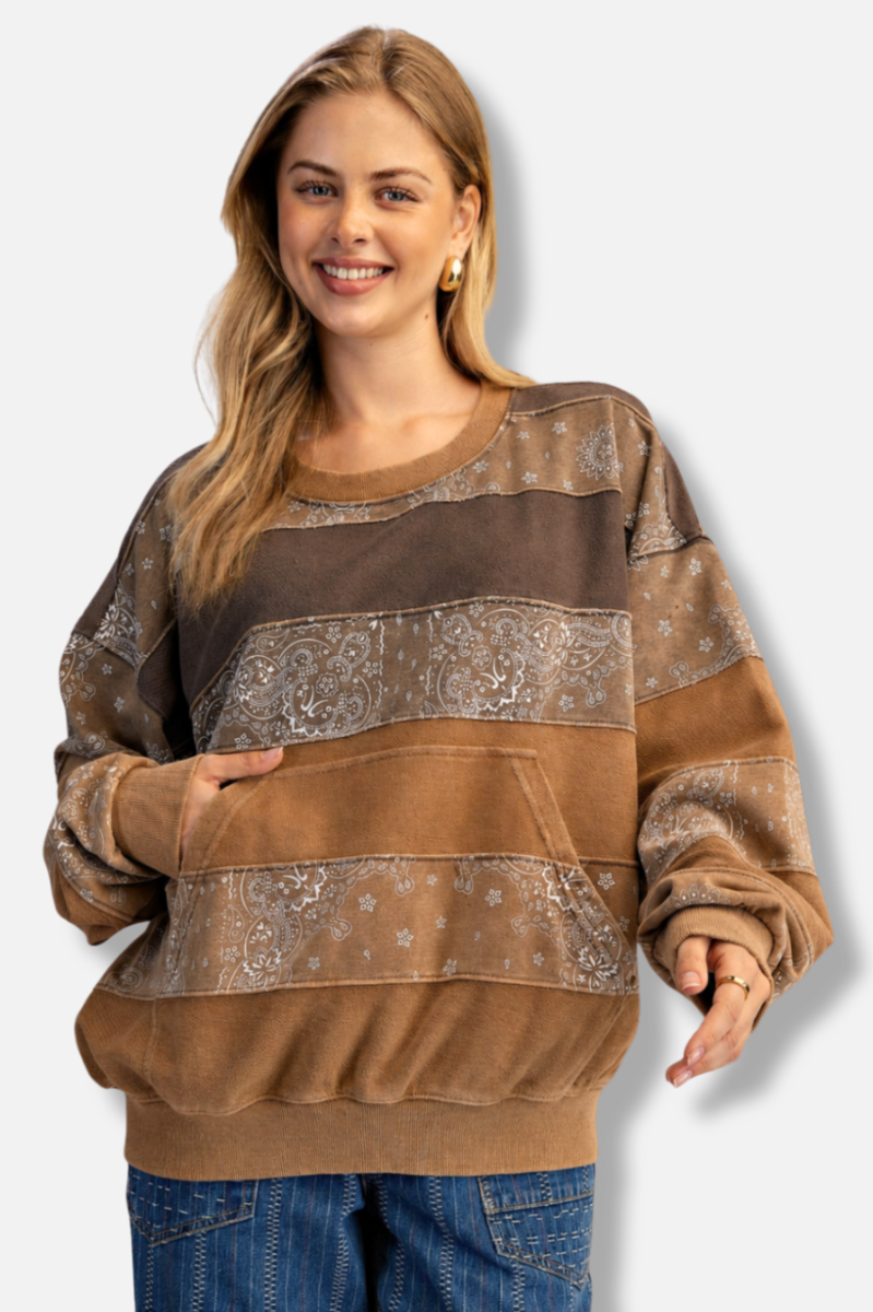 Bandana Pullover - Mocha
