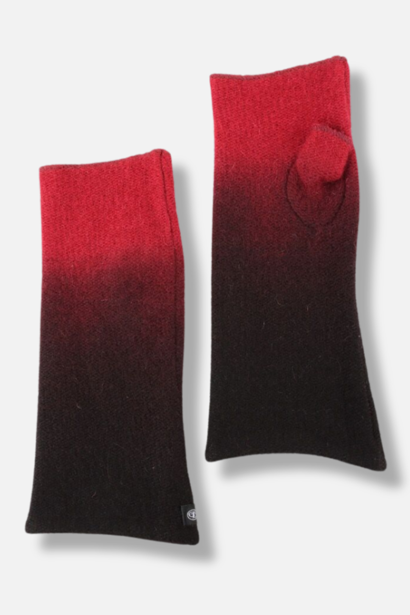Gayle Fingerless Glove - Red Ombre