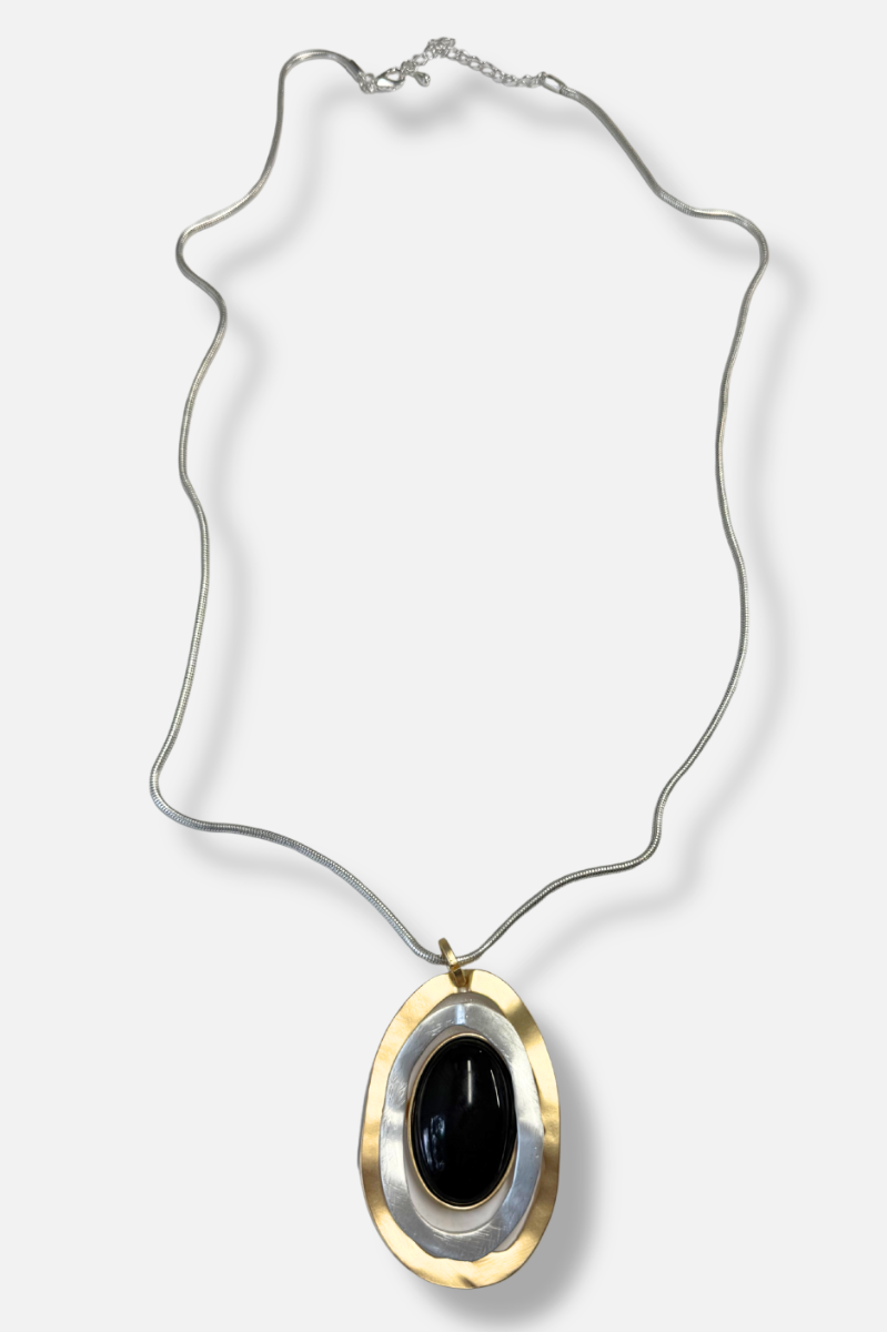 Onyx Two Tone Necklace
