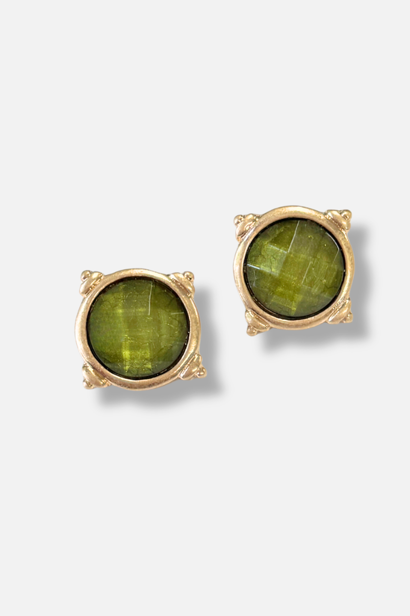 Verona Stone Stud Earrings