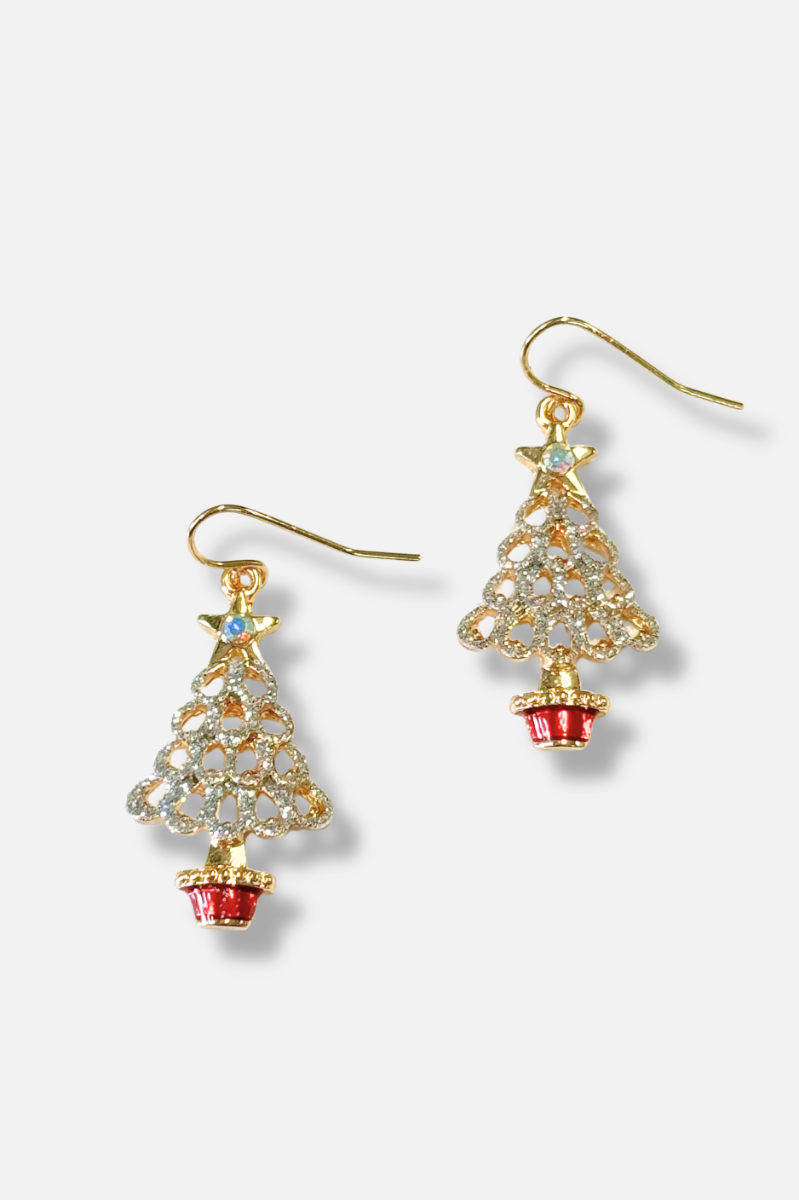 Starlight Christmas Tree Earrings