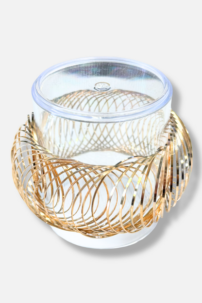 Solenne Sculptural Wire Bracelet - Gold 