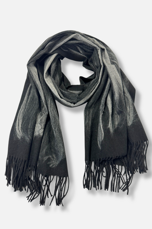 Needlepunch Stripes Wrap - Black 