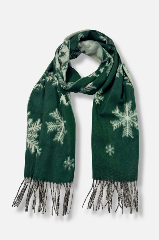 Snowflake Scarf - Green 