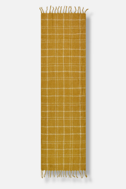 Murphy Plush Plaid Scarf - Mustard 