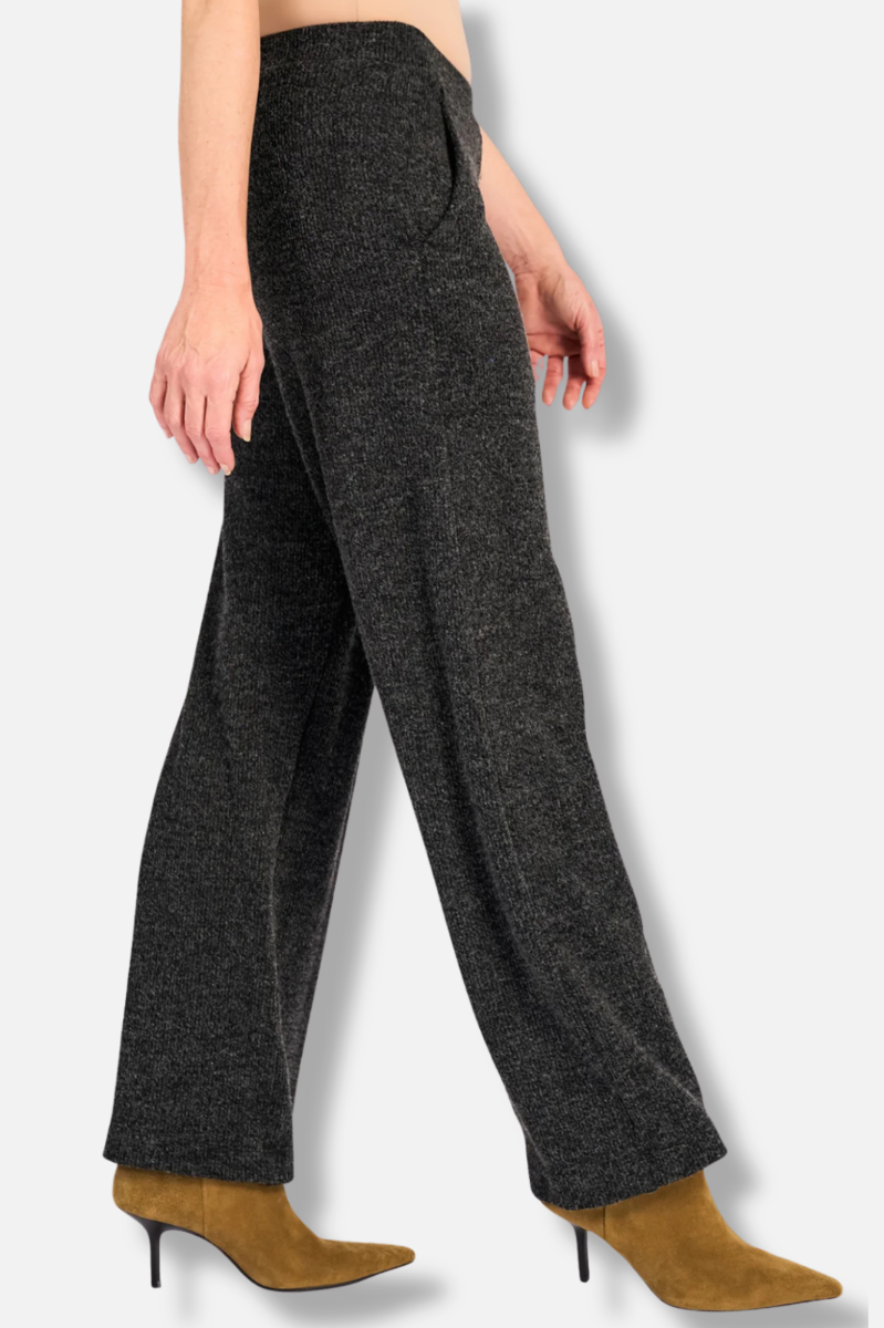 Urban Marl Knit Straight Pants - Shadow 