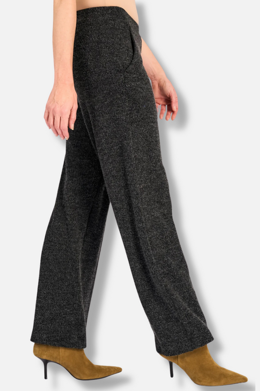 Urban Marl Knit Straight Pants - Shadow 