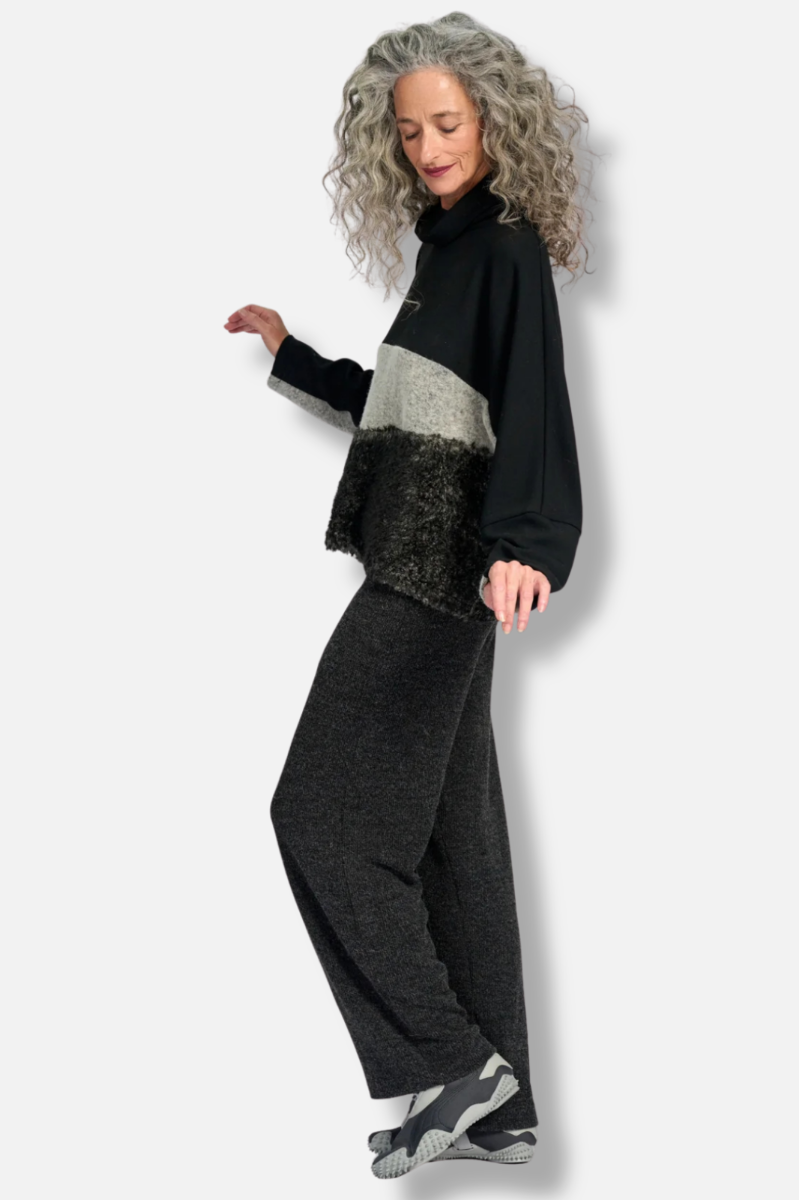 Urban Marl Knit Straight Pants - Shadow 