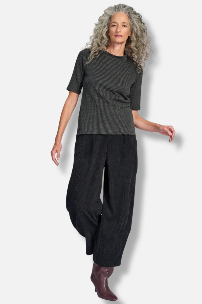 Cord Easy Lantern Pant - Black 
