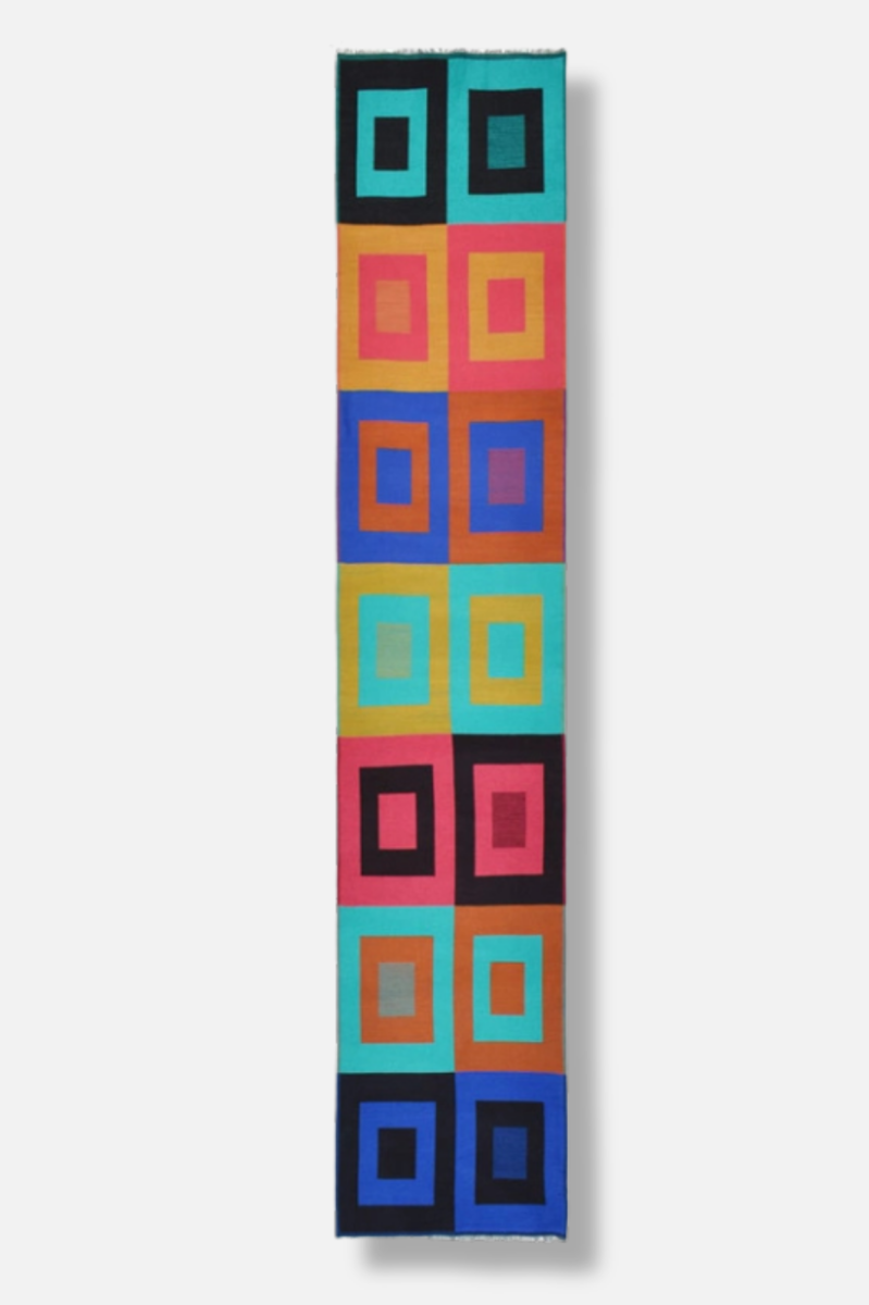 Grammy Colorblock Scarf - Blue 