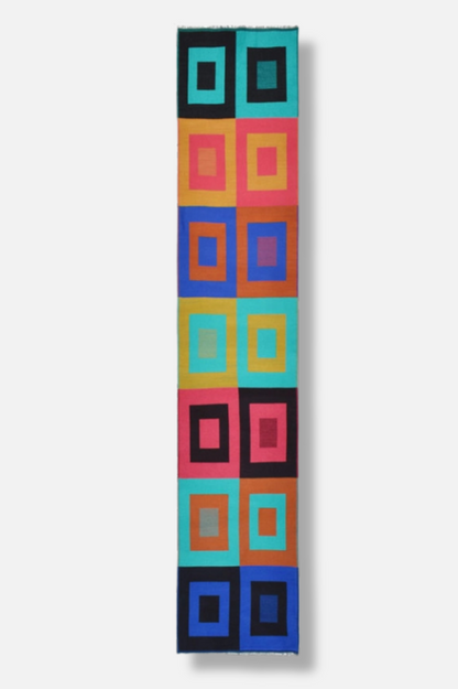 Grammy Colorblock Scarf - Blue 