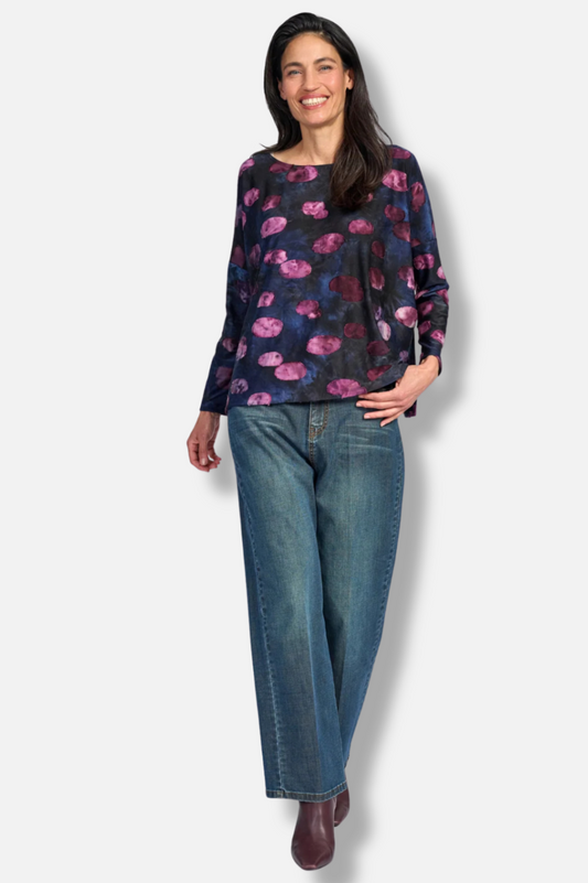 Tansy Boxy Top - Midnight 