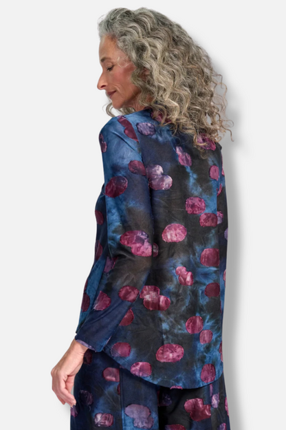 Whirligig V-Neck Top - Midnight 