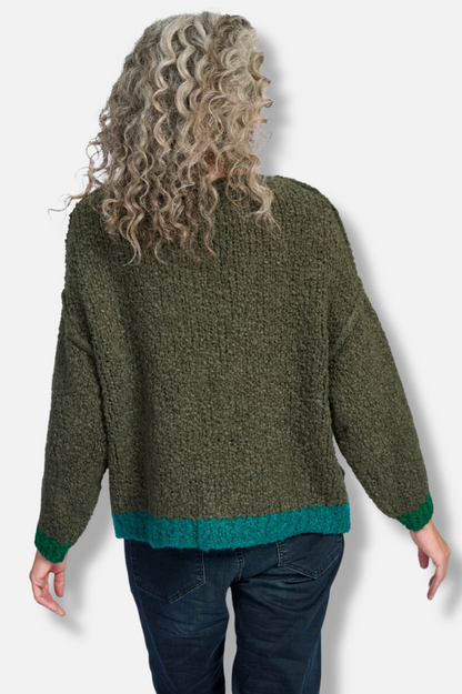 Riff Boucle Sweater - Pine