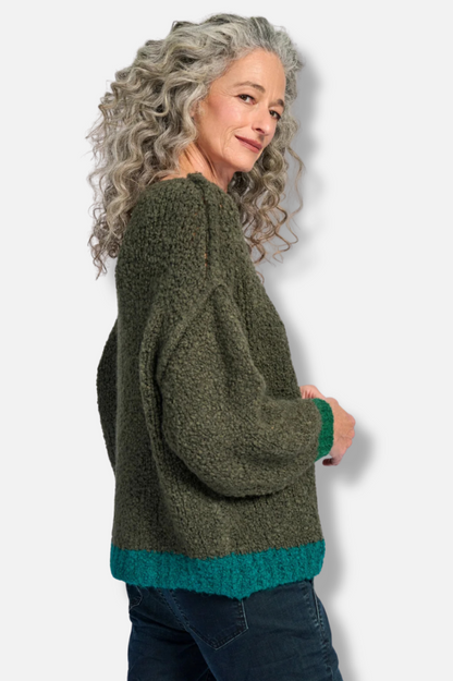 Riff Boucle Sweater - Pine