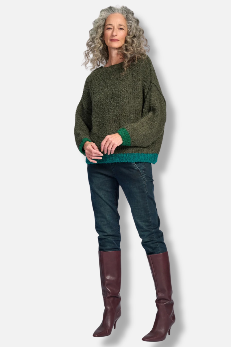 Riff Boucle Sweater - Pine