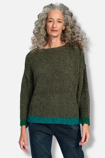 Riff Boucle Sweater - Pine