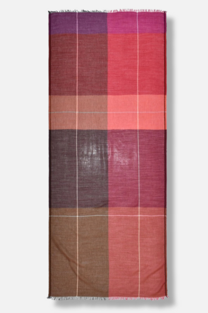 Geoffrey Plaid Scarf - Red