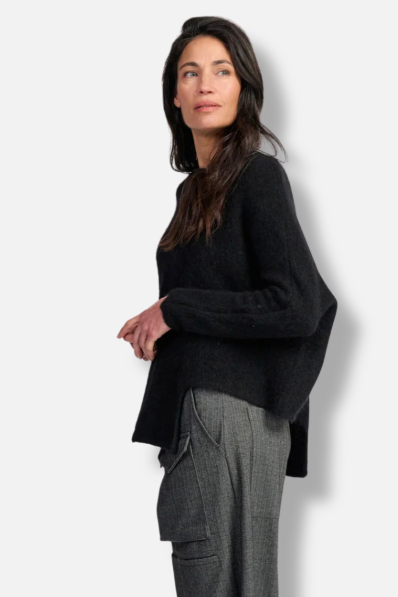 Sculpt Boxy Sweater - Black 