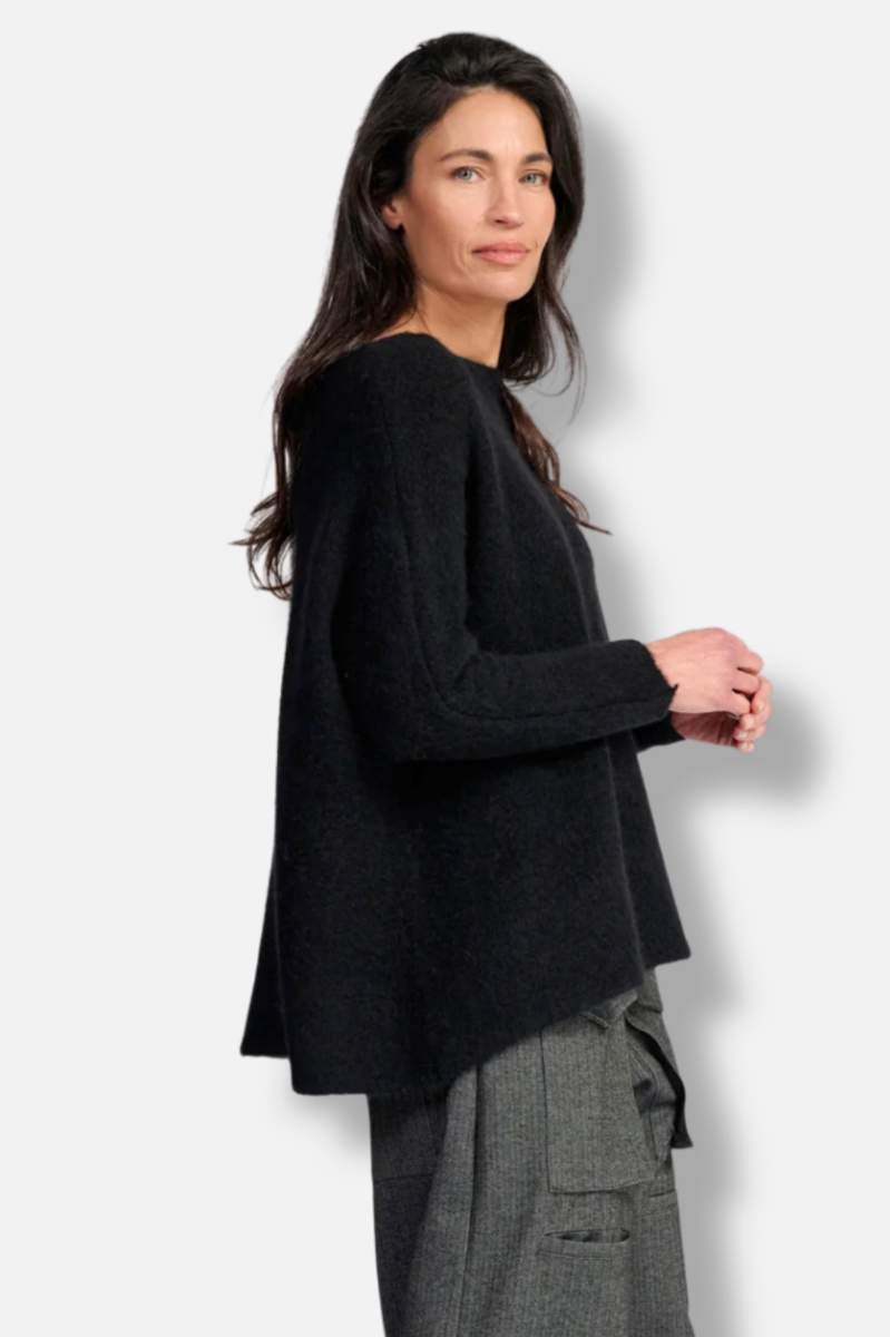 Sculpt Boxy Sweater - Black 