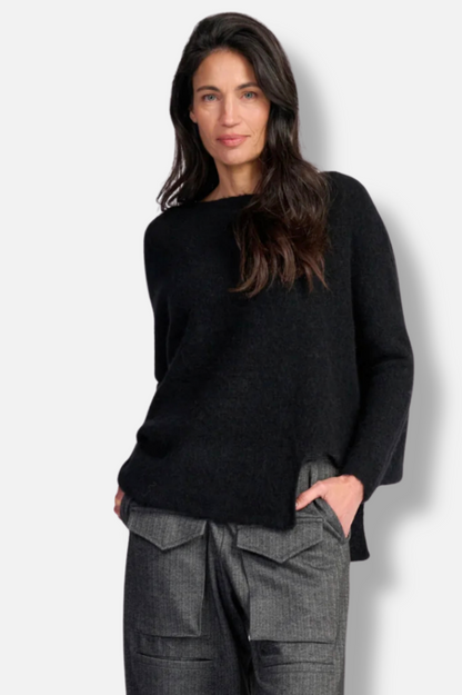 Sculpt Boxy Sweater - Black 