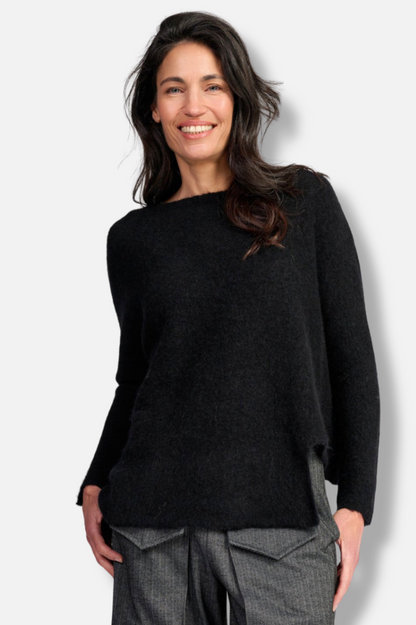 Sculpt Boxy Sweater - Black 