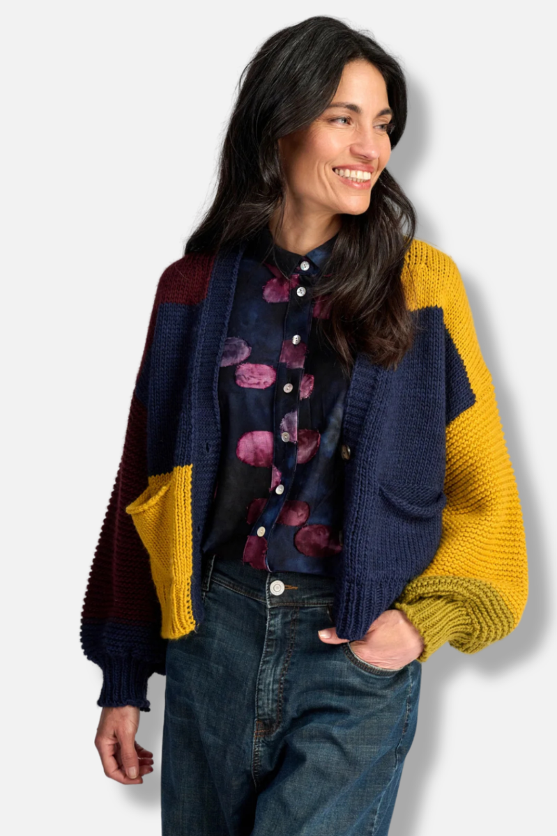 Carnival Chunky Cardigan - Collegiate Mix 