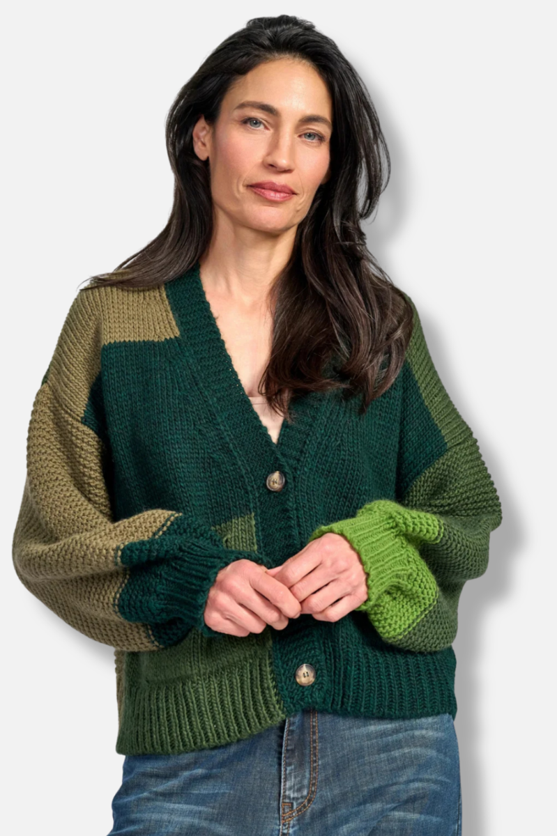 Carnival Chunky Cardigan - Pine