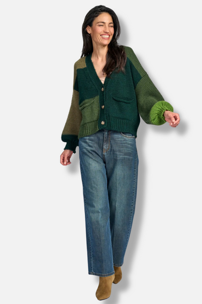 Carnival Chunky Cardigan - Pine