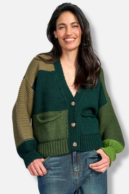 Carnival Chunky Cardigan - Pine