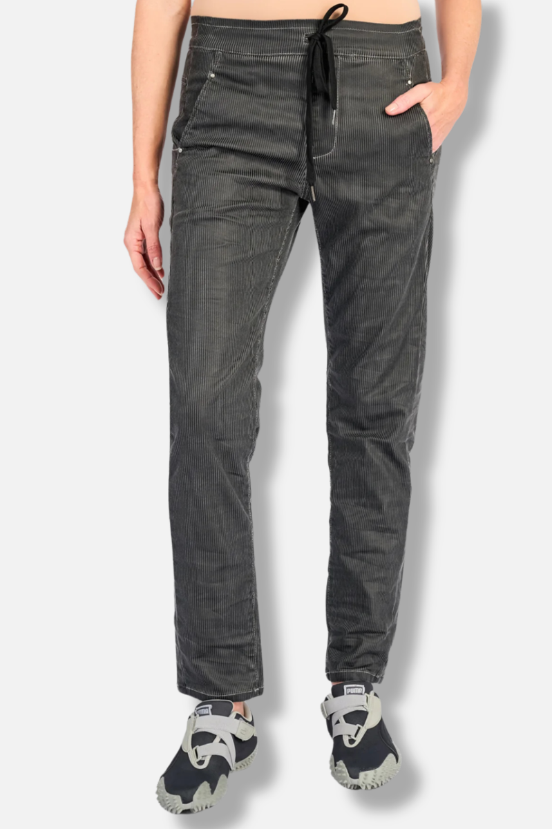 Pinstripe Iconic Stretch Jeans - Carbon 