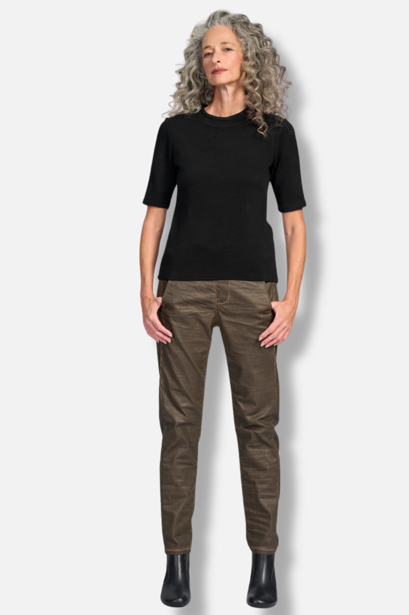 Pinstripe Iconic Stretch Jeans - Hickory