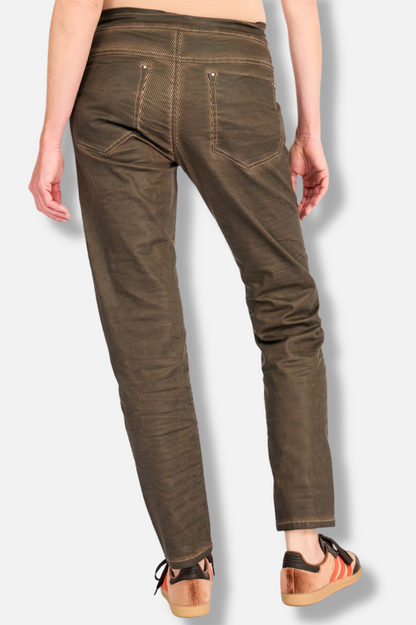 Pinstripe Iconic Stretch Jeans - Hickory