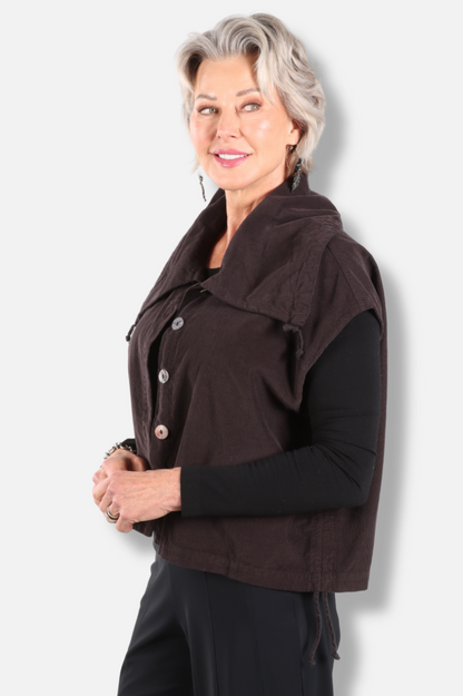 Irene Vest - Fig Corduroy