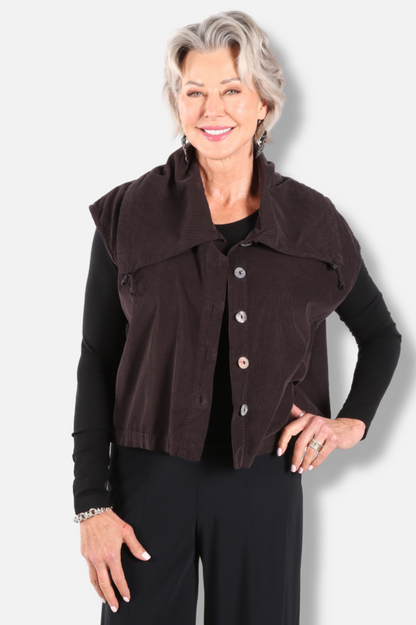 Irene Vest - Fig Corduroy
