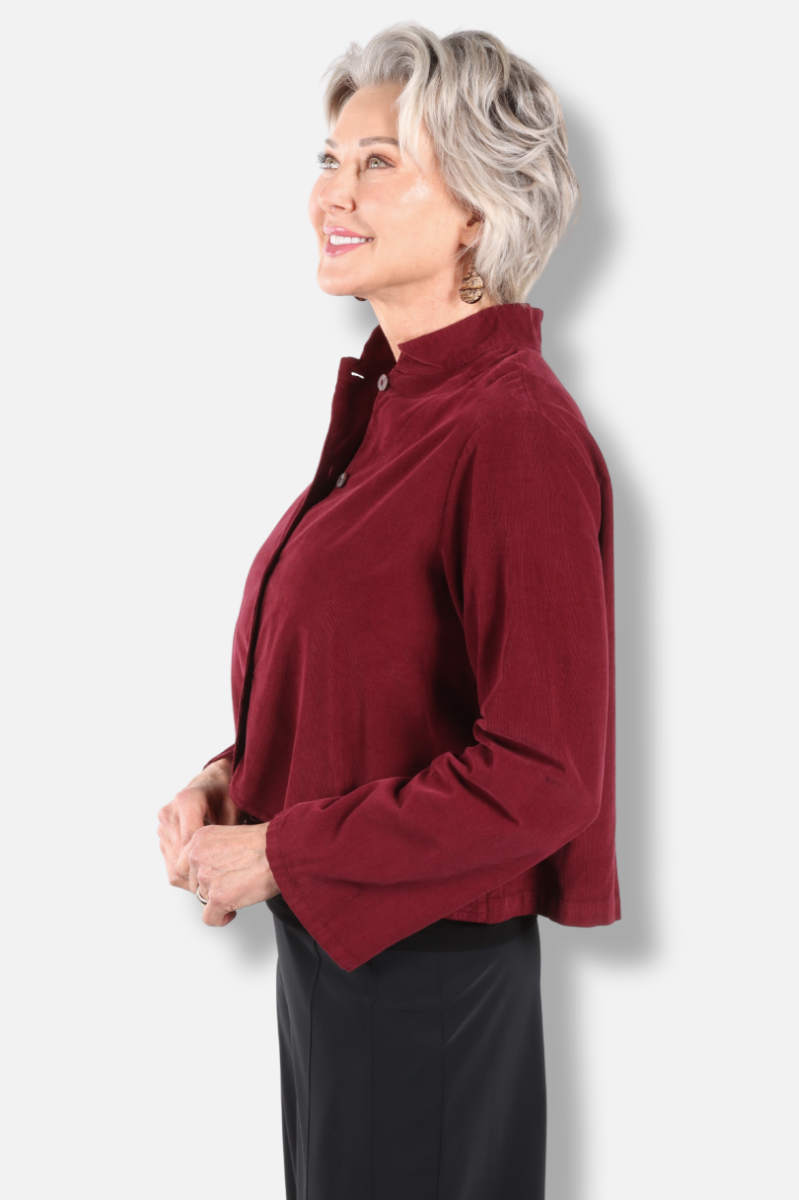 Crop Mandarin Jacket - Rhone Corduroy