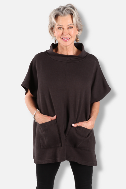 Pip Poncho - Fig Fleece 