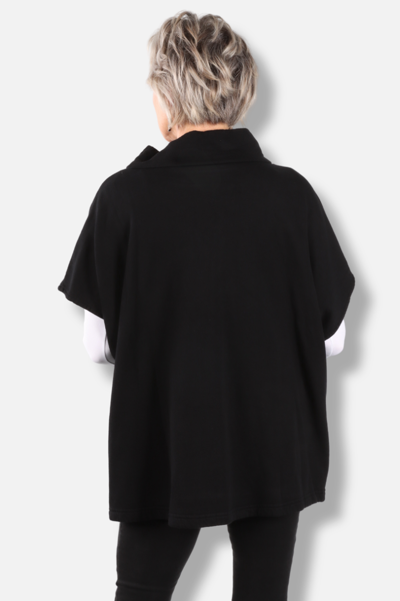 Pip Poncho - Black Fleece 