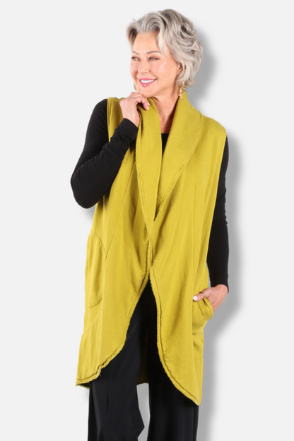Wrap Vest - Eggfruit Fleece