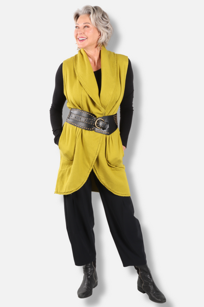 Wrap Vest - Eggfruit Fleece
