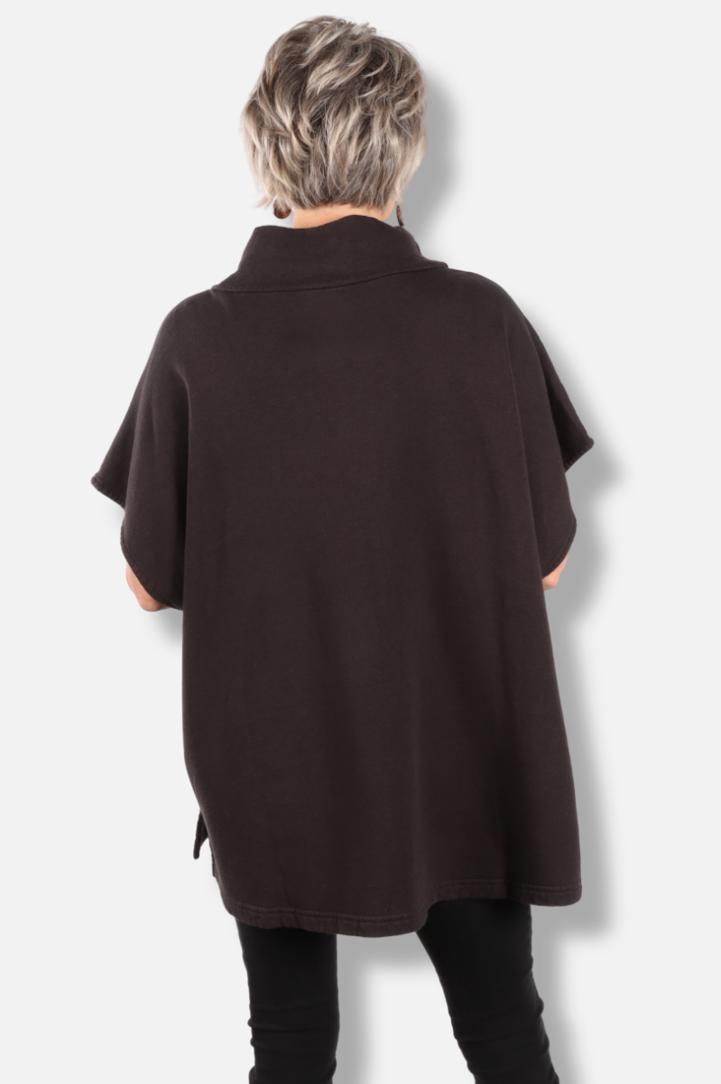 Pip Poncho - Fig Fleece 