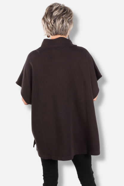 Pip Poncho - Fig Fleece 