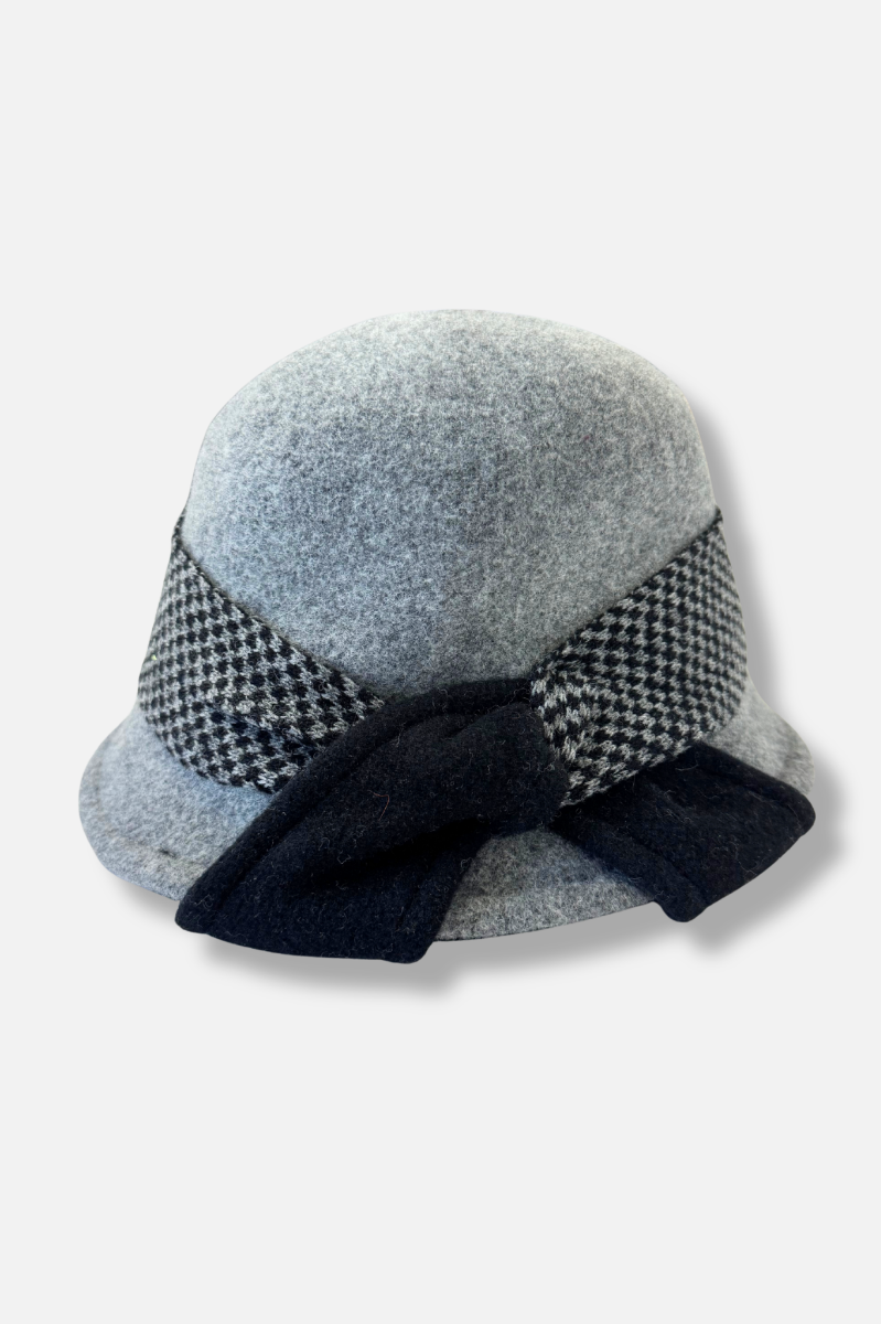 Ribbon Bungee Bucket Hat - Grey